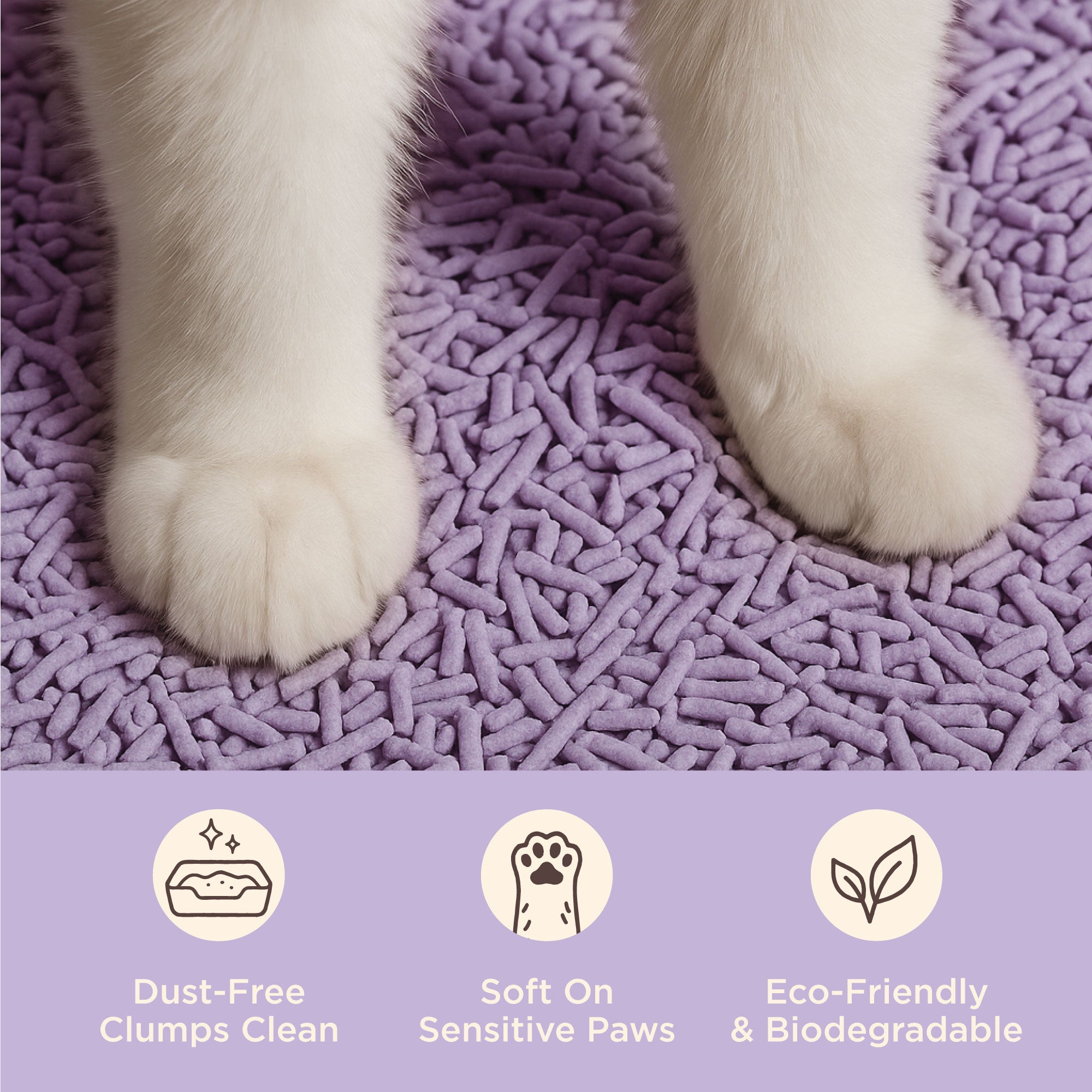 Natural Clumping Tofu Cat Litter 5.5lb/2.5kg - Lychee Sorbet