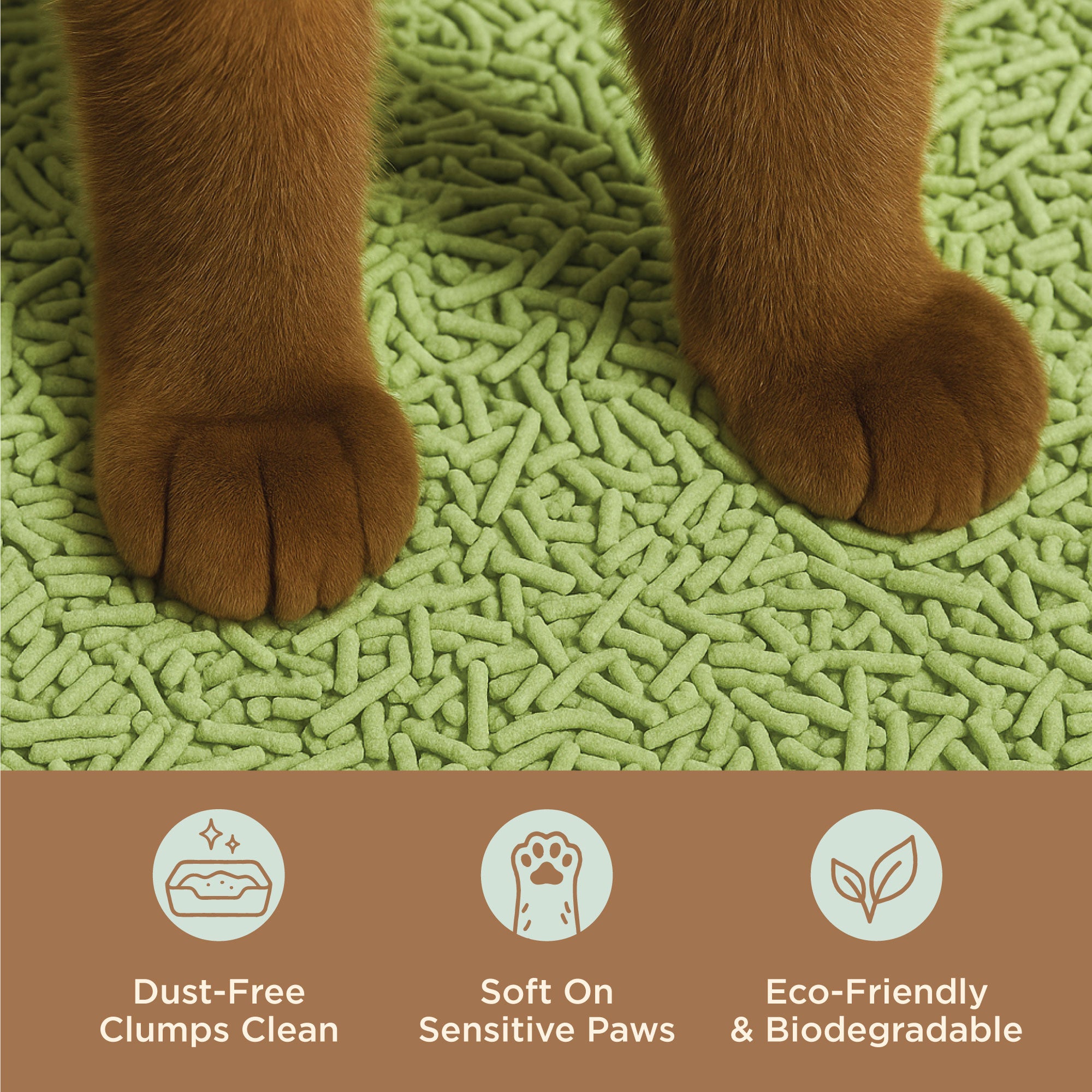 Natural Clumping Tofu Cat Litter 5.5lb/2.5kg - Calm Matcha