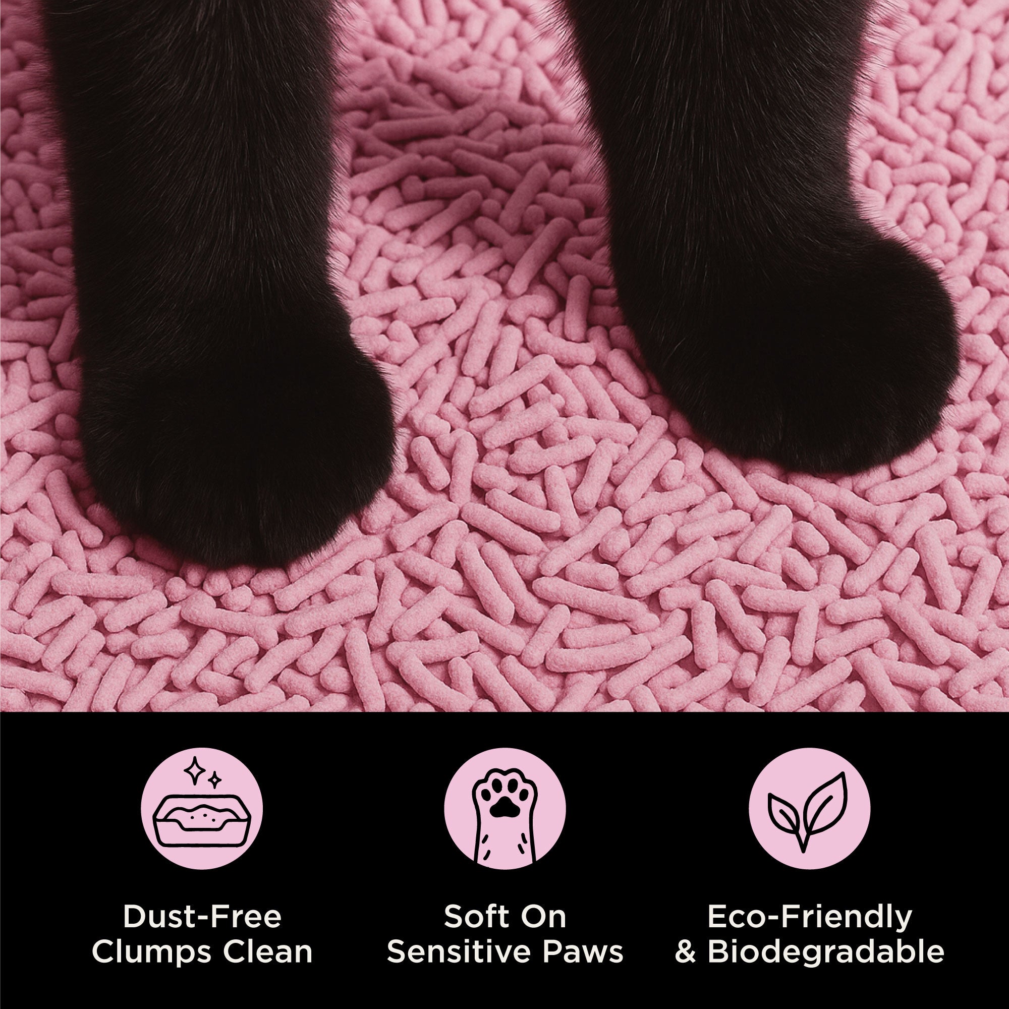 Natural Clumping Tofu Cat Litter 5.5lb/2.5kg - Cherry Blossom