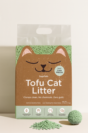 Natural Clumping Tofu Cat Litter 5.5lb/2.5kg - Calm Matcha