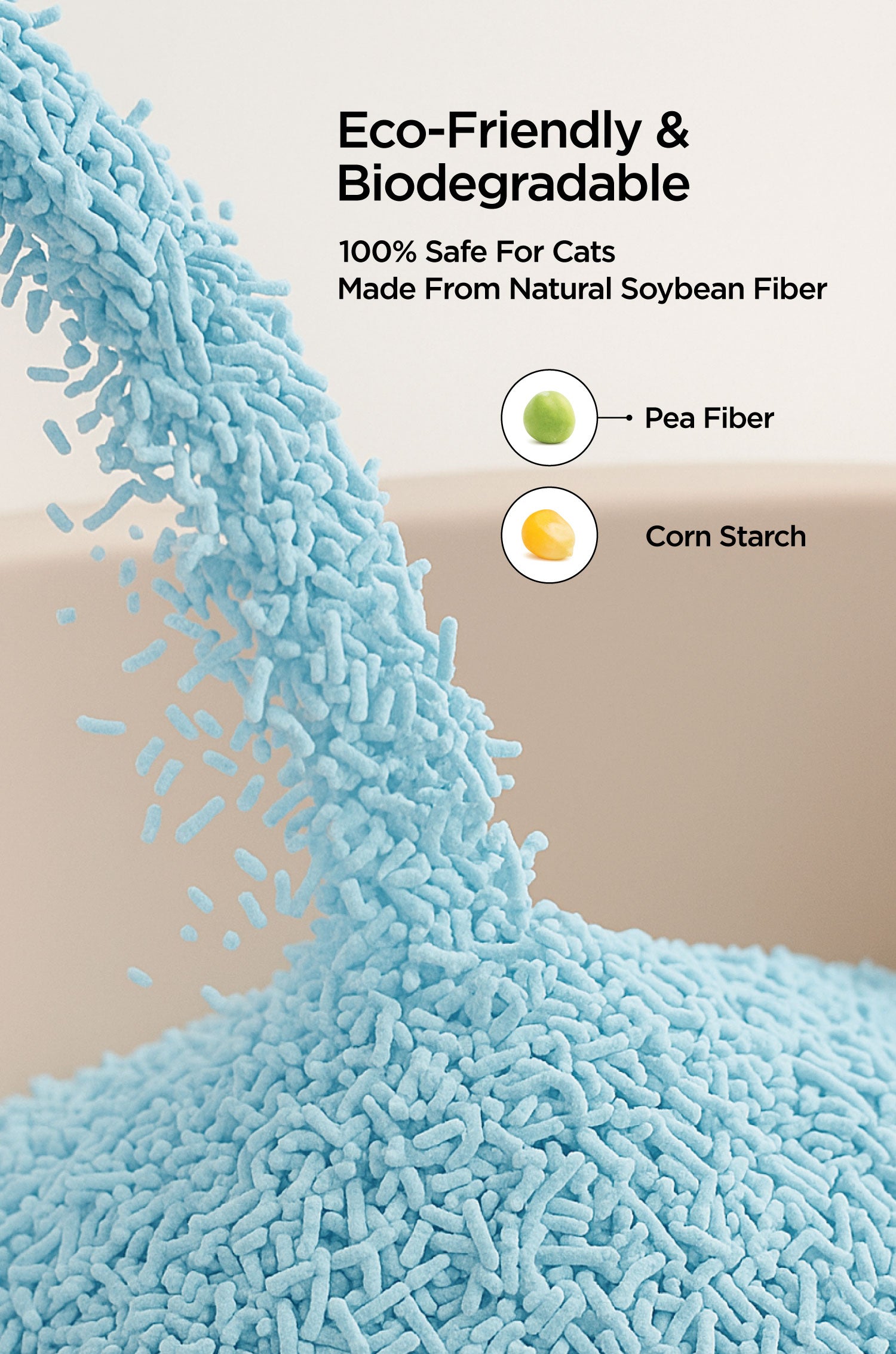 Natural Clumping Tofu Cat Litter 5.5lb/2.5kg - Linen Breeze